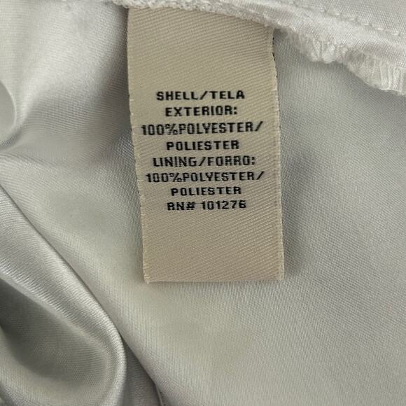 ECI Women Top 4 Metallic Silver Floral Rhinestone Neck Babydoll Disco‎ Glam Boho - Picture 8 of 11